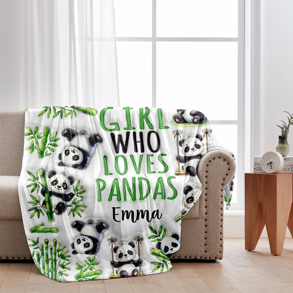 Juste une fille qui aime les pandas - Couverture personnalisée pour les amoureux des pandas