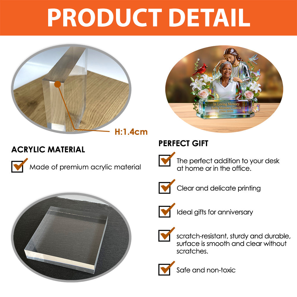 In Loving Memory, Memorial Gift - Personalized Memorial Custom Shaped Acrylic Plaque