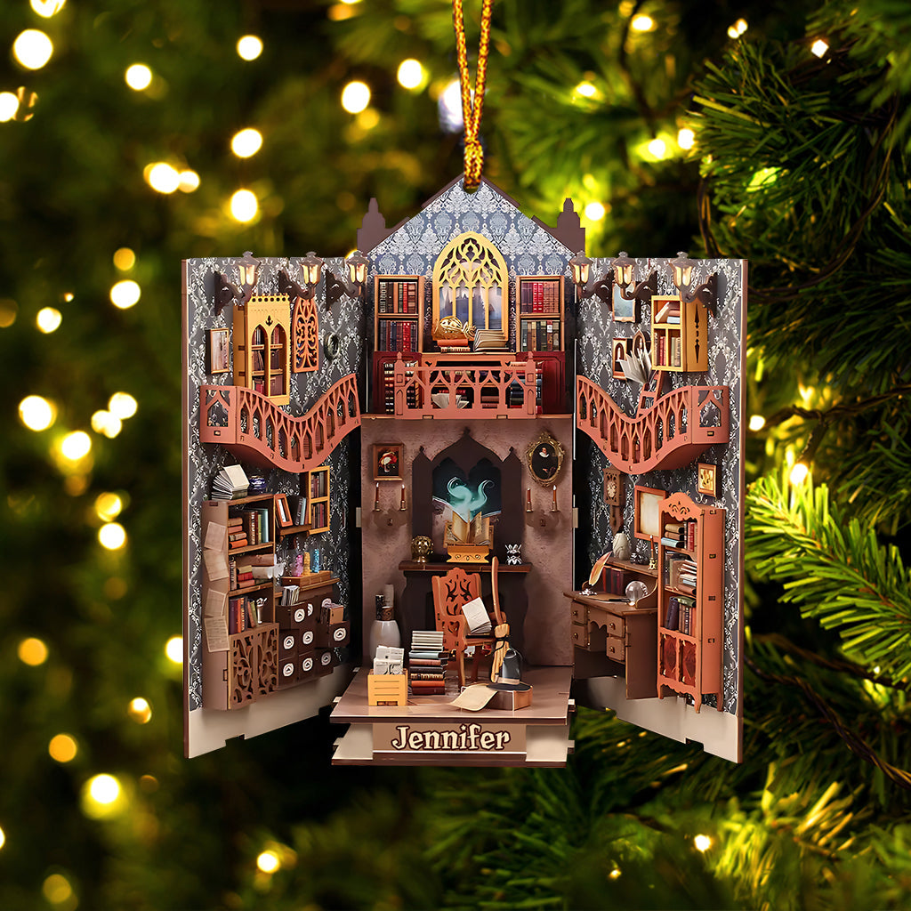 Mystery Reading Room - Personalized Book Ornament