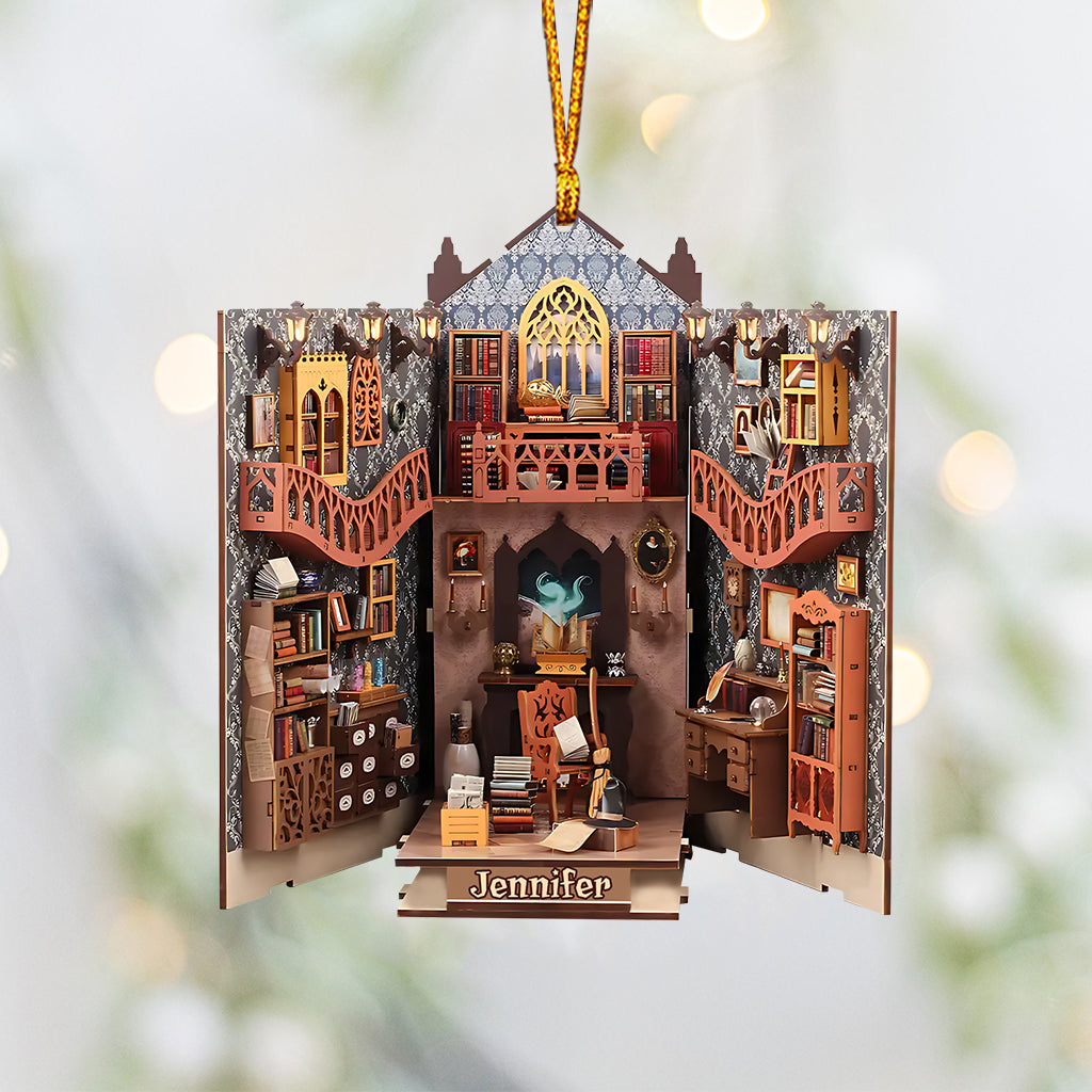 Mystery Reading Room - Personalized Book Ornament
