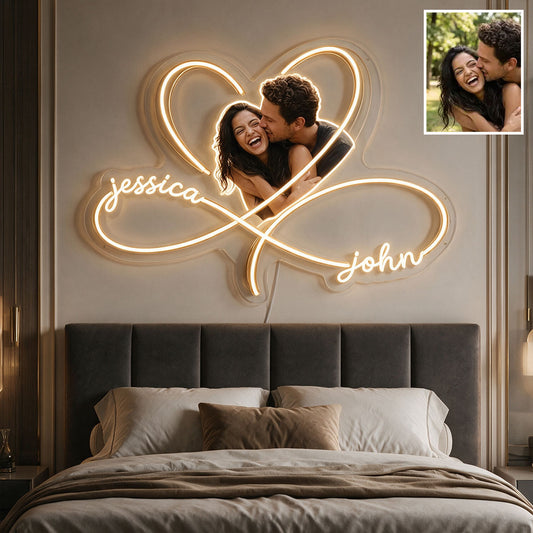 Amour Infini, Décoration de Chambre - Enseigne Lumineuse LED Néon Personnalisée