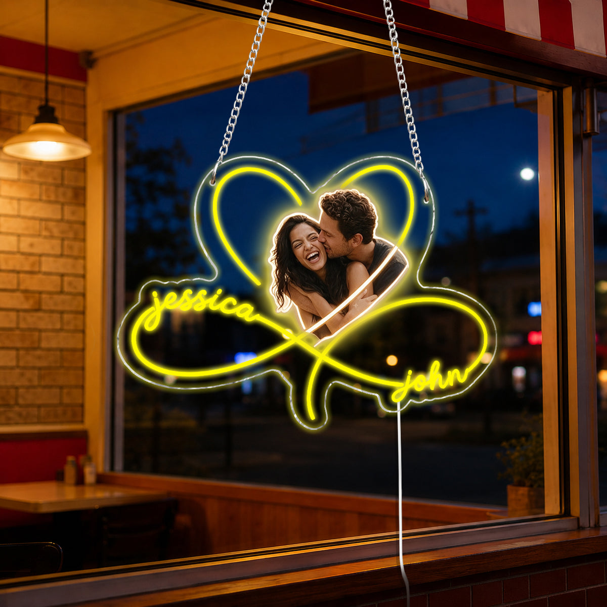 Love You Infinite, Bedroom Decoration - Personalized Couple Neon LED Light Sign