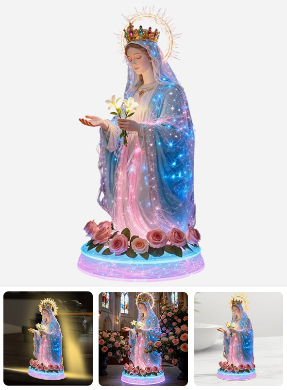 Veilleuse LED chrétienne en acrylique « Foi et Grâce »