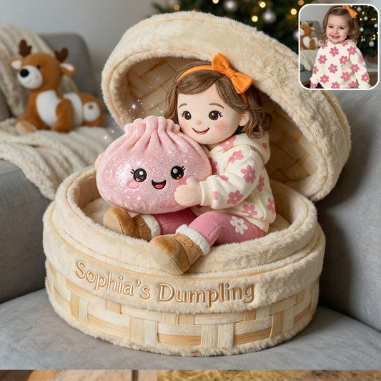 The Funny Mystery Dumpling For Kid - Personalized Kid Premium Faux Fur Pillow