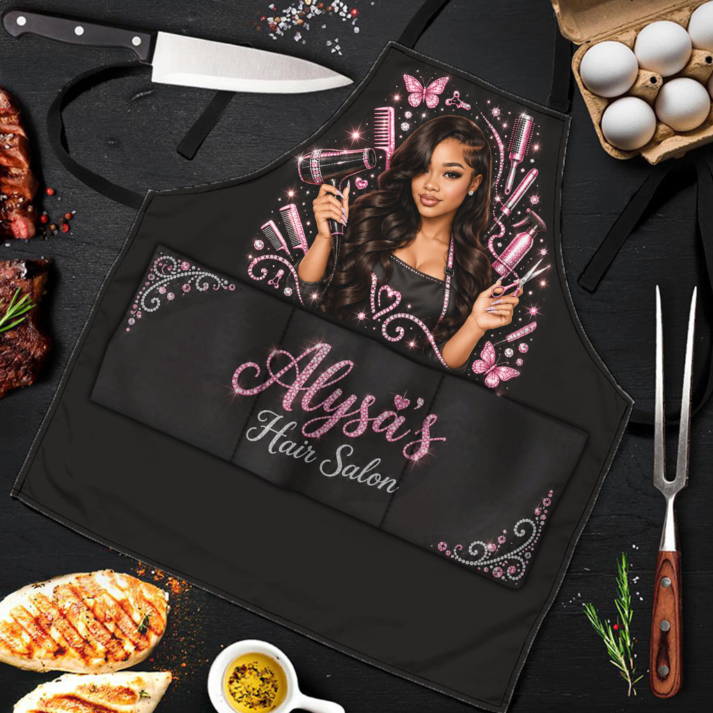 Hairdresser Custom Apron From Any Photo - Personalized Hairdresser Apron With Pockets
