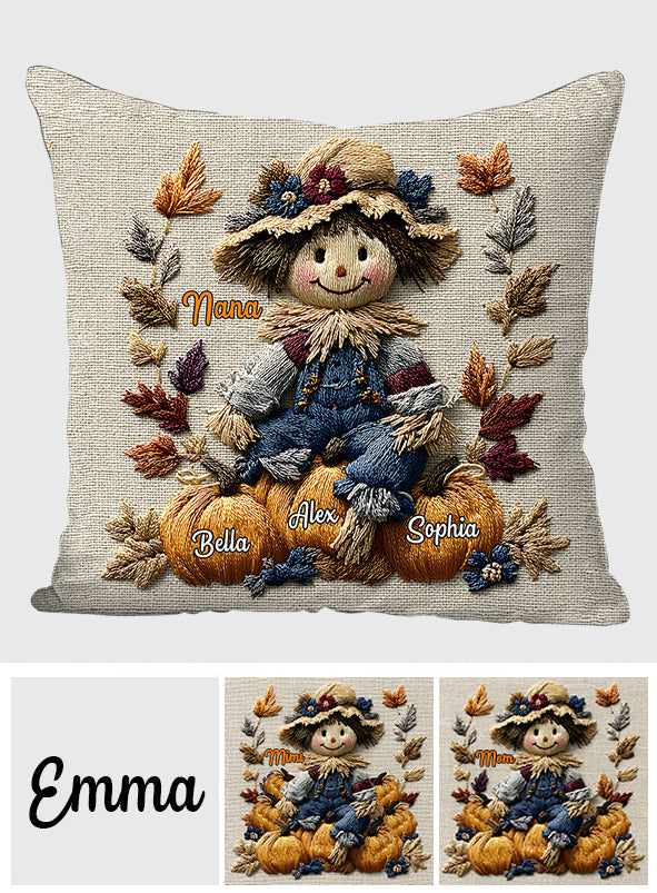 Coussin décoratif personnalisé « Petites citrouilles de grand-mère »