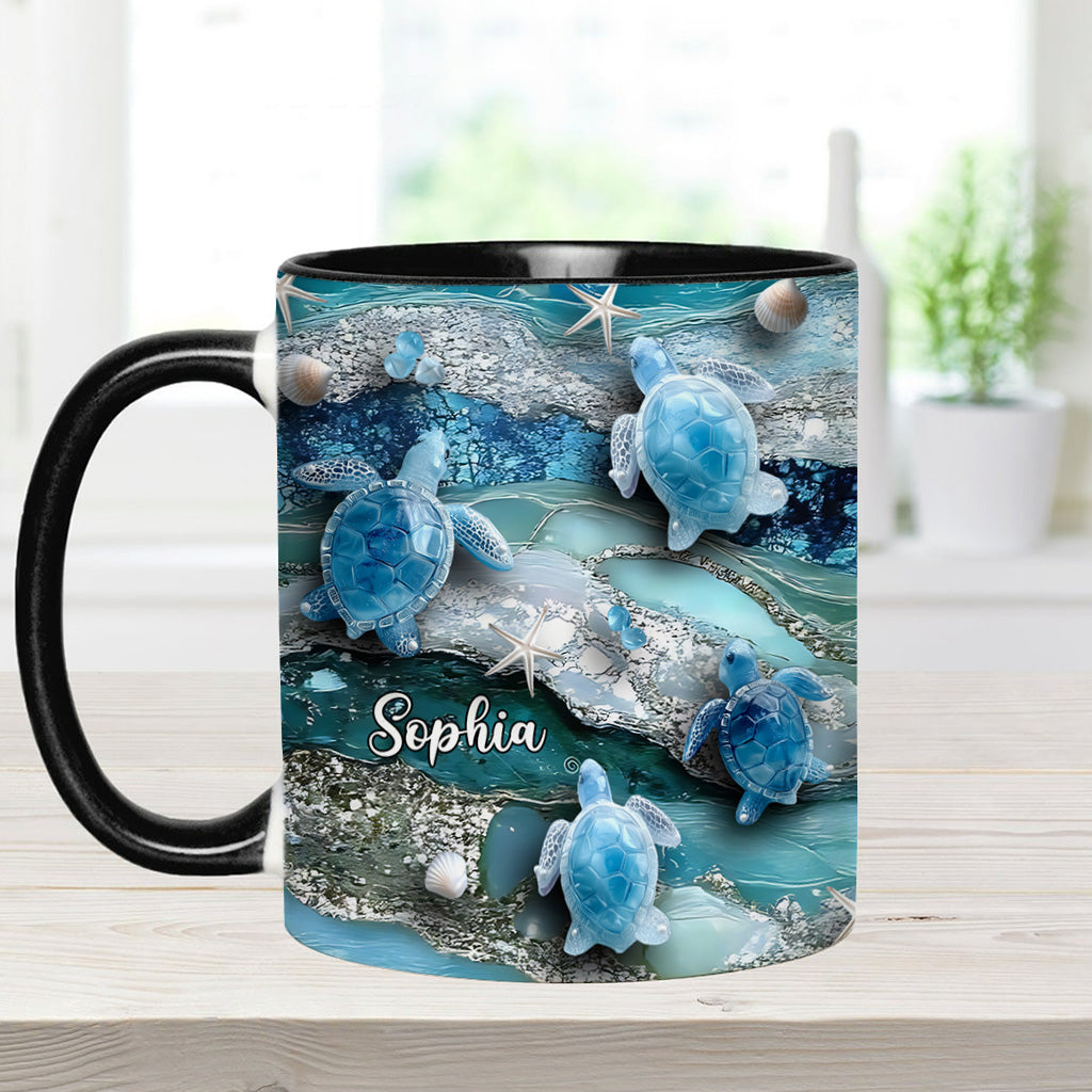 Mug personnalisé « J’adore les tortues »