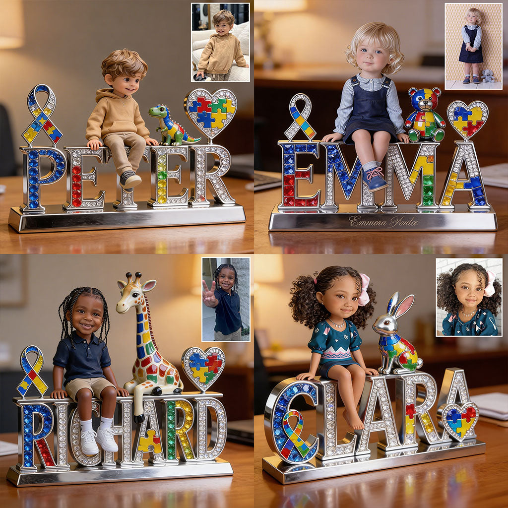 Sensibilisation à l'autisme - Plaque acrylique personnalisée en forme sur mesure