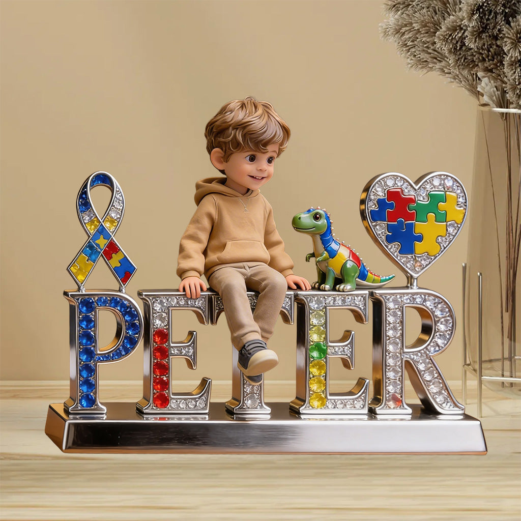 Sensibilisation à l'autisme - Plaque acrylique personnalisée en forme sur mesure