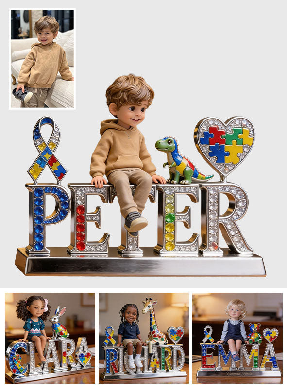 Sensibilisation à l'autisme - Plaque acrylique personnalisée en forme sur mesure