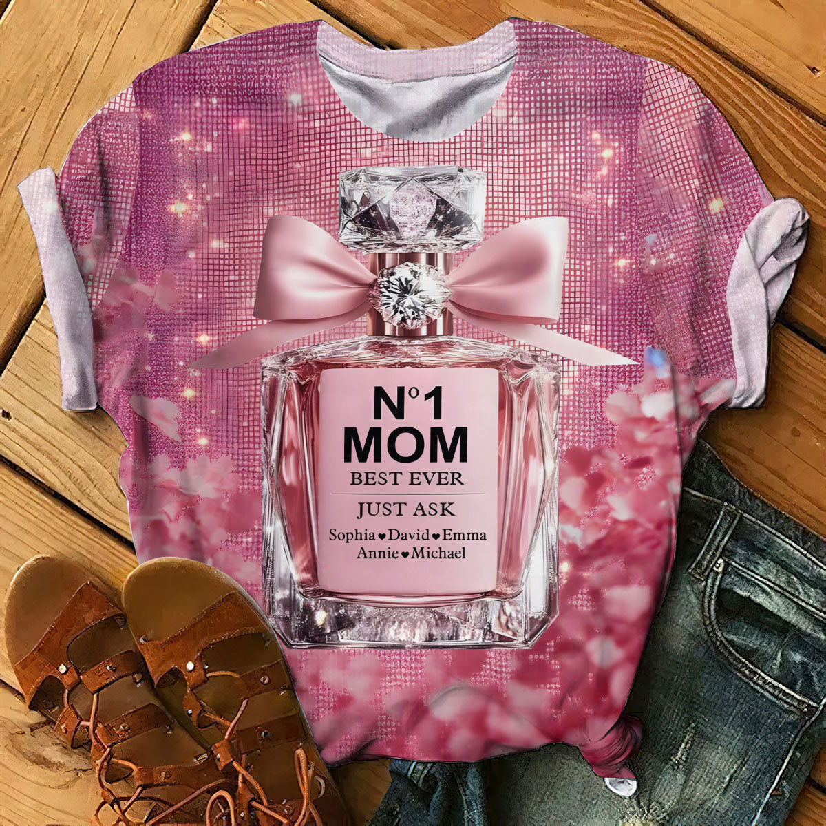 No1 Mom Ever - Personalized Mother All Over Shirt