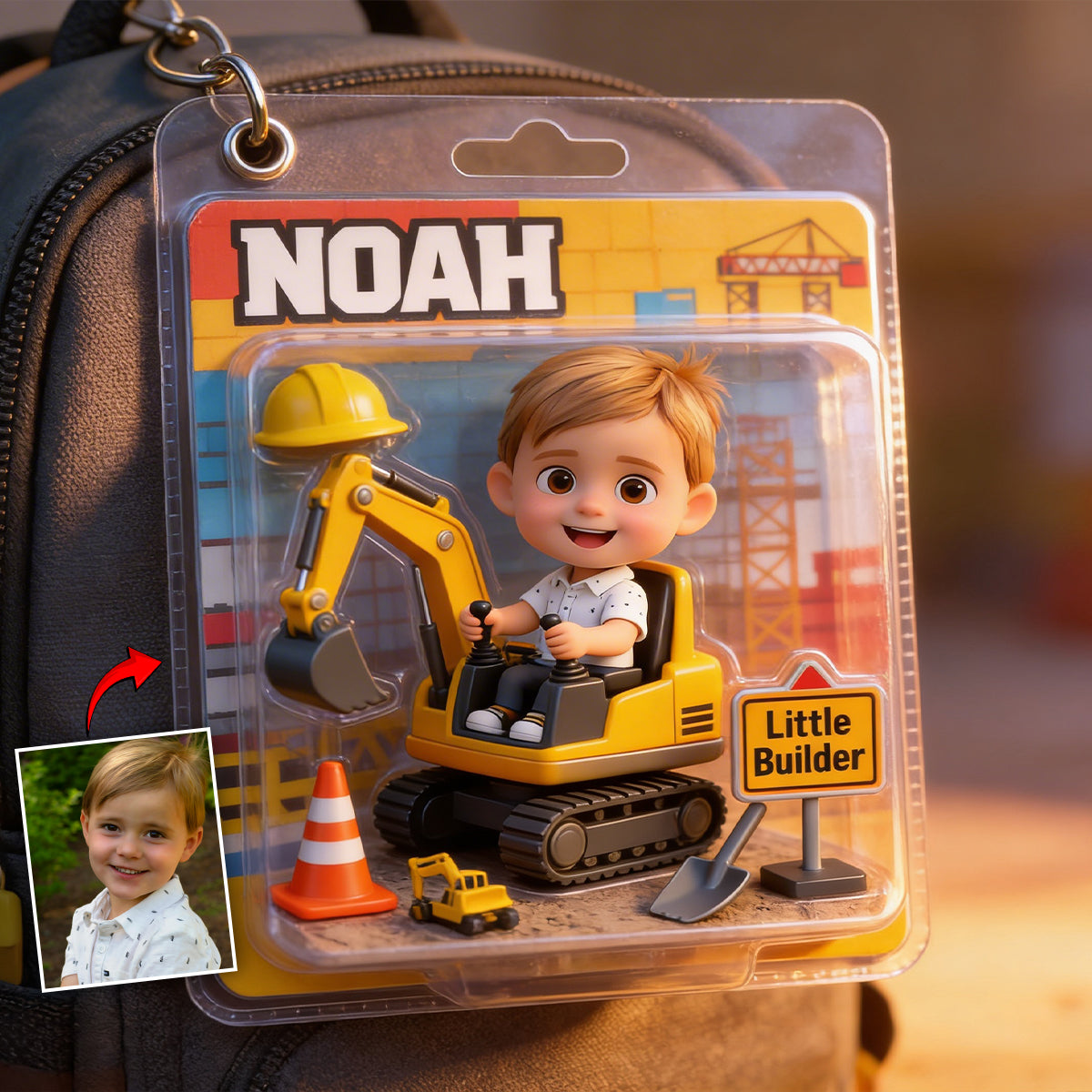 Little Builder - Personalized Kid Keychain