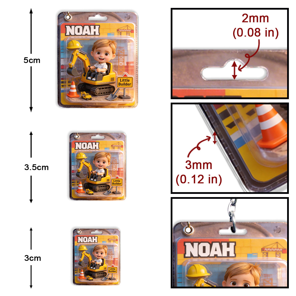 Little Builder - Personalized Kid Keychain