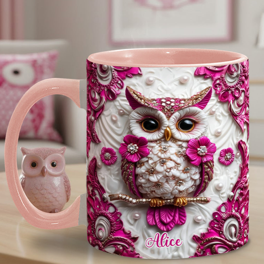 Chouette Magique - Mug et sous-verre personnalisés avec motif hibou