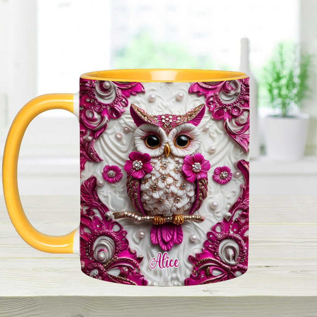 Chouette Magique - Mug et sous-verre personnalisés avec motif hibou