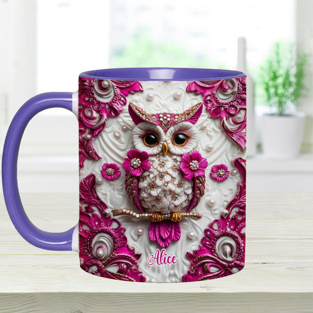 Chouette Magique - Mug et sous-verre personnalisés avec motif hibou