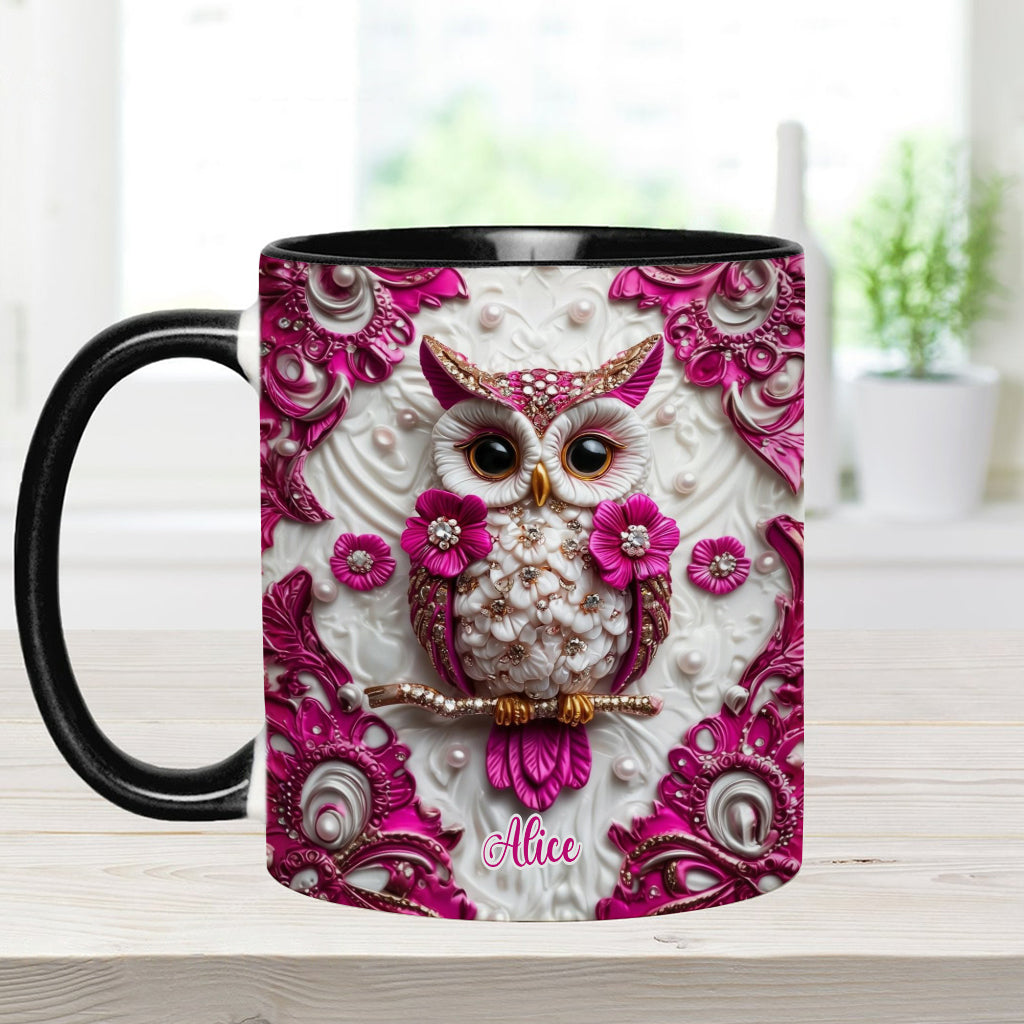 Chouette Magique - Mug et sous-verre personnalisés avec motif hibou