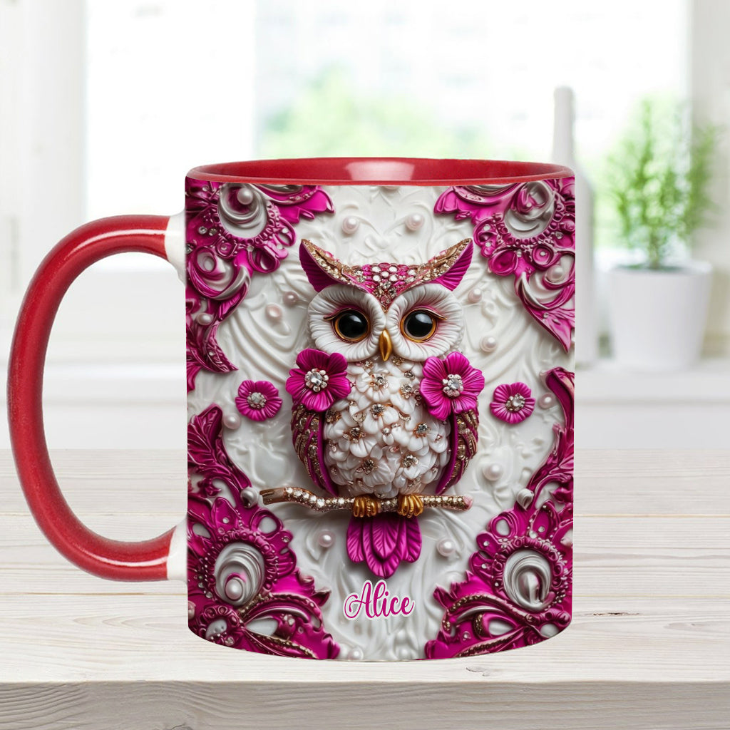 Chouette Magique - Mug et sous-verre personnalisés avec motif hibou
