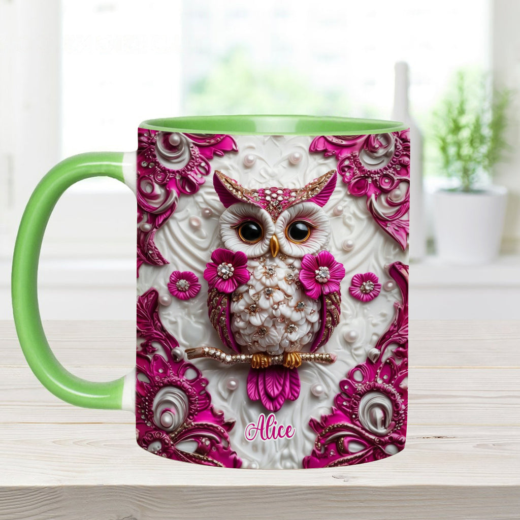 Chouette Magique - Mug et sous-verre personnalisés avec motif hibou
