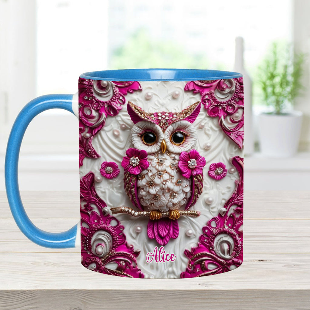Chouette Magique - Mug et sous-verre personnalisés avec motif hibou