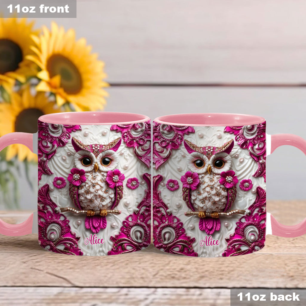 Chouette Magique - Mug et sous-verre personnalisés avec motif hibou