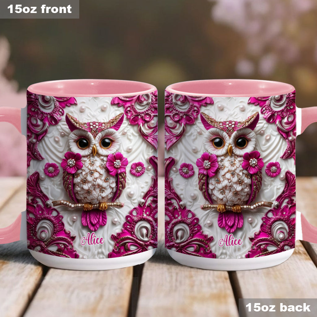 Chouette Magique - Mug et sous-verre personnalisés avec motif hibou