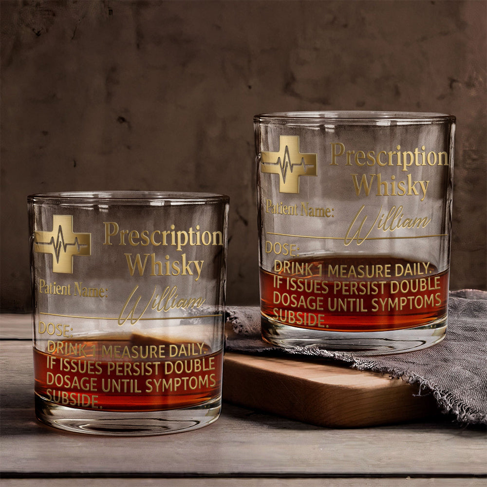 Drink 1 Measure Daily - Personalized Whisky Whiskey Glass