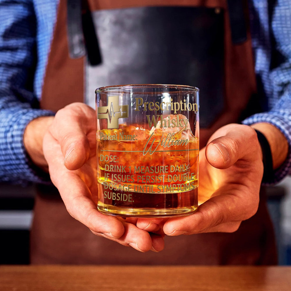 Drink 1 Measure Daily - Personalized Whisky Whiskey Glass