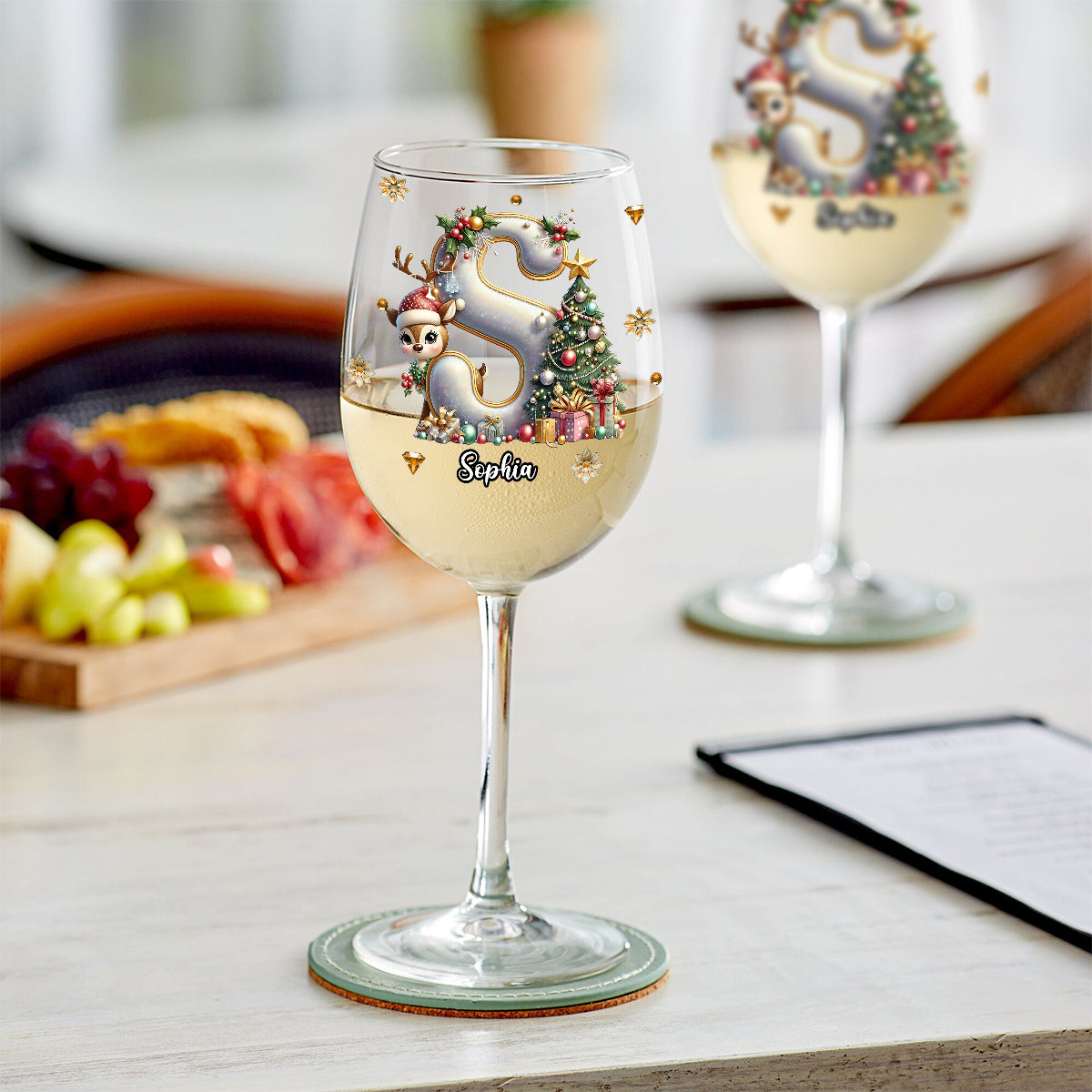 Sparkle Family - Personalized Family Wine Glass With Long Stem