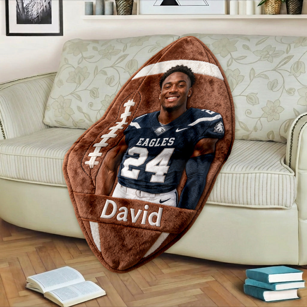 Tout Sport Tout Ballon - Couverture en Fleece en Forme de Football Personnalisée