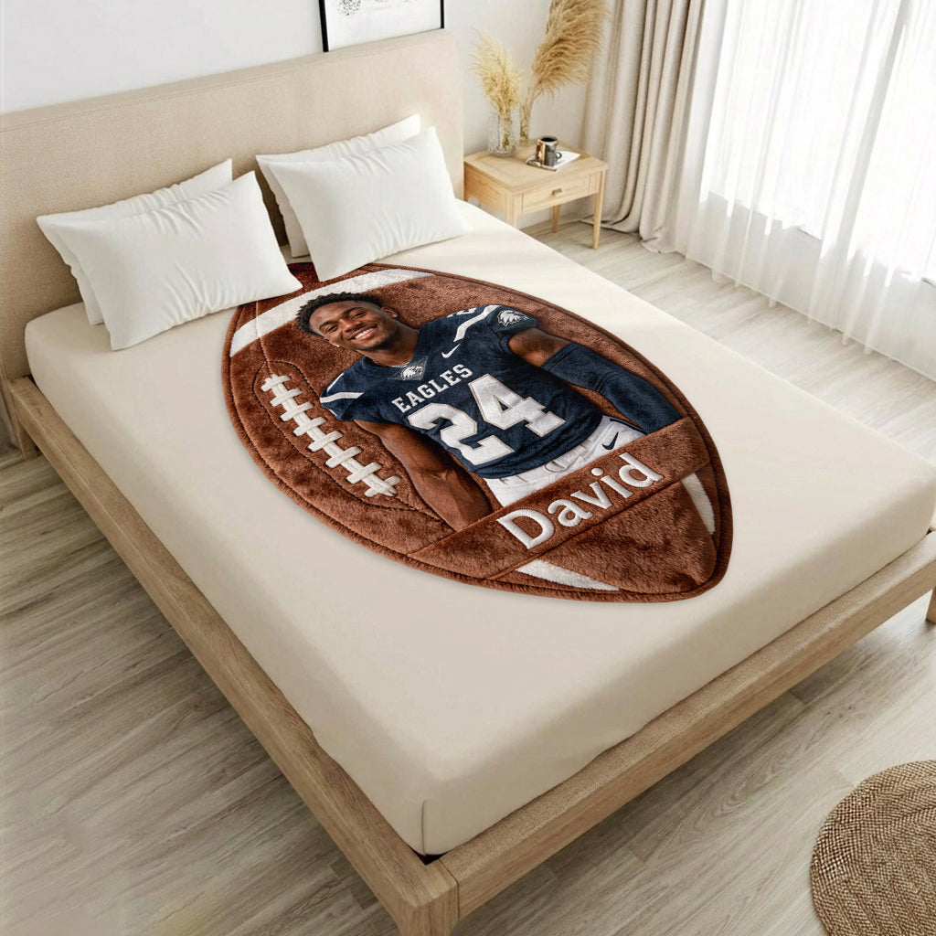 Tout Sport Tout Ballon - Couverture en Fleece en Forme de Football Personnalisée