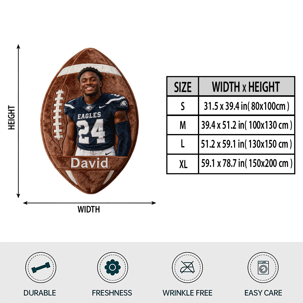 Tout Sport Tout Ballon - Couverture en Fleece en Forme de Football Personnalisée