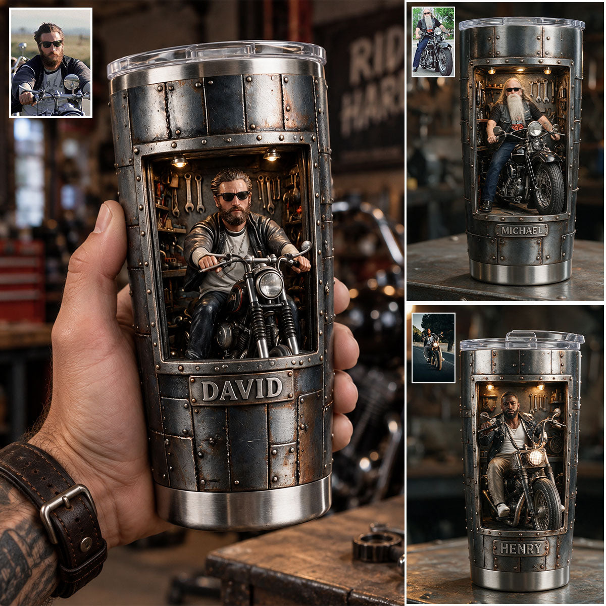 Fueled By Freedom - Personalized Biker Tumbler