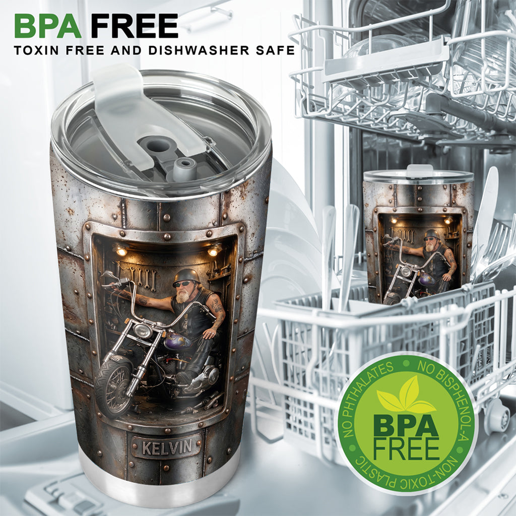 Fueled By Freedom - Personalized Biker Tumbler