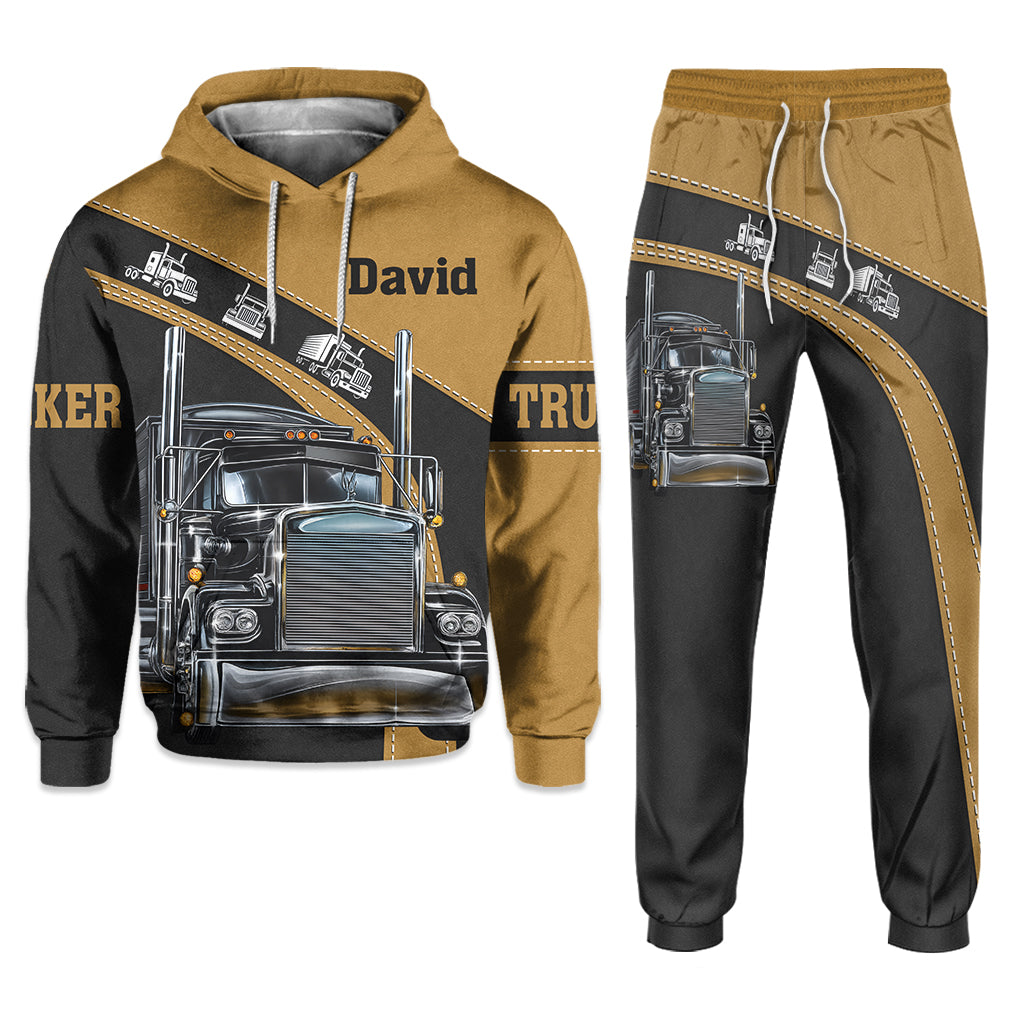 Truck Driver - Personalized Trucker Hoodie and Sweatpants