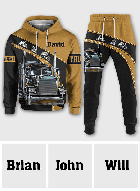Truck Driver - Personalized Trucker Hoodie and Sweatpants