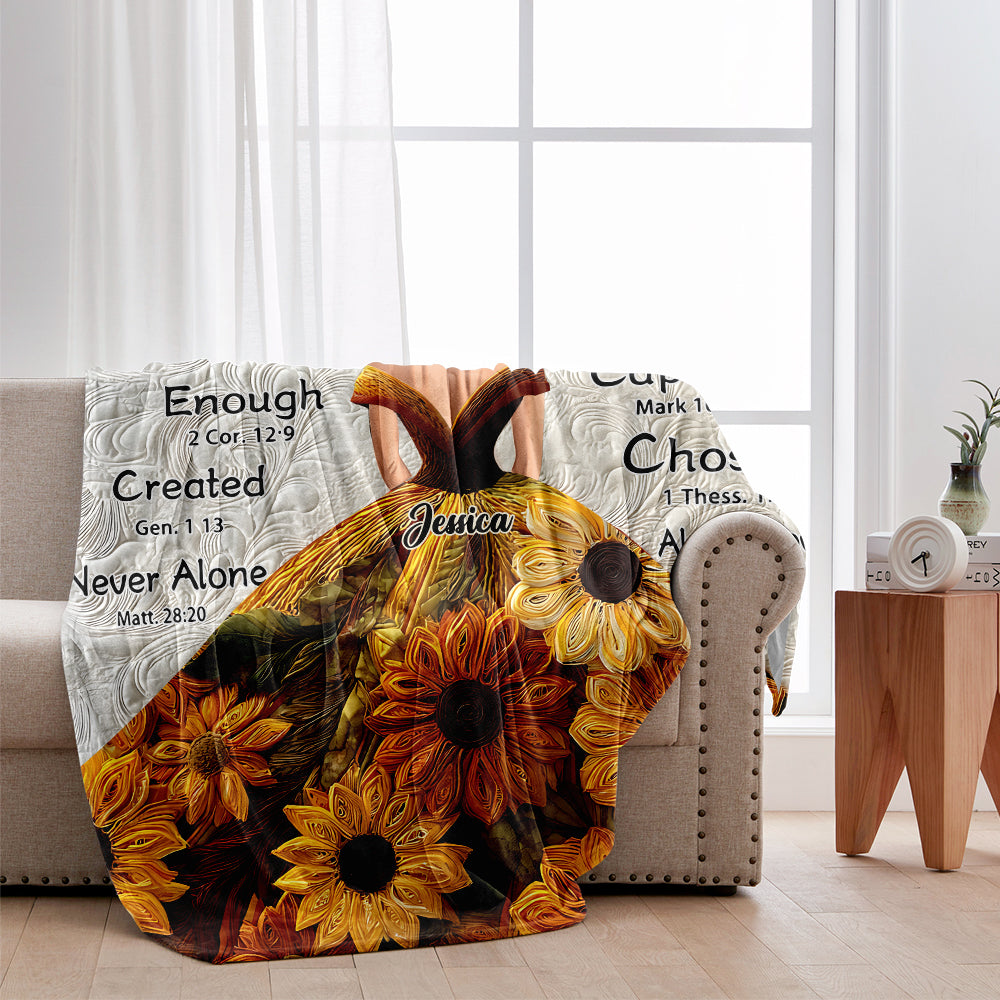 God Says You Are - Personalized African American Blanket