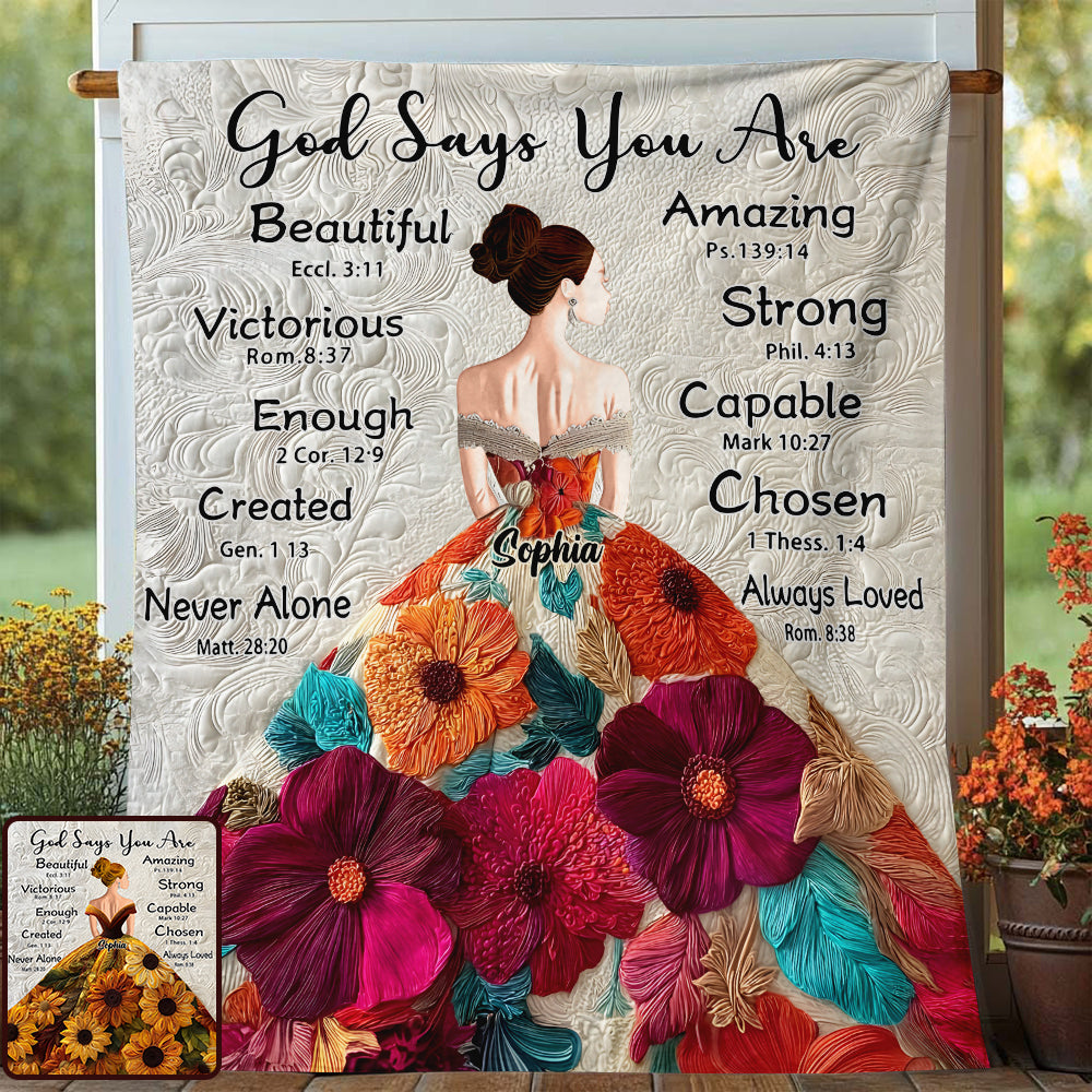 Dieu dit que tu es assez - Couverture chrétienne personnalisée