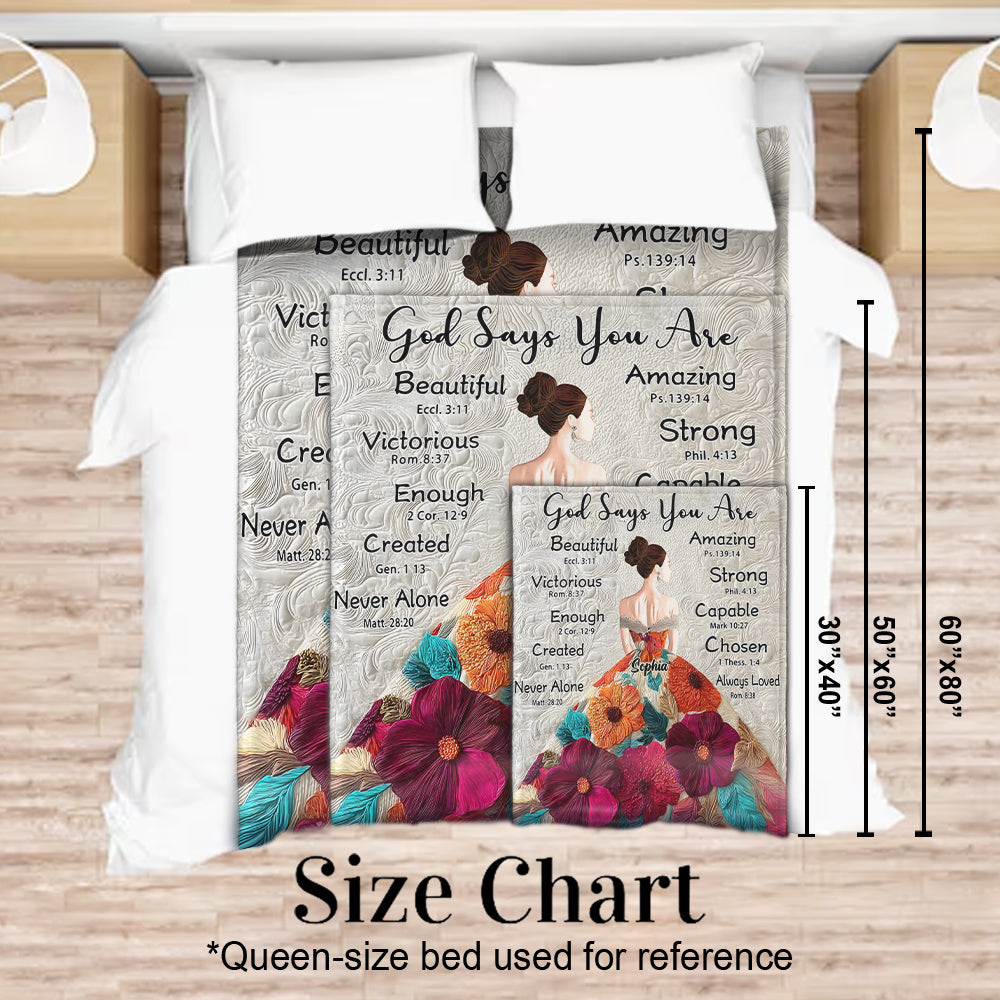 Dieu dit que tu es assez - Couverture chrétienne personnalisée