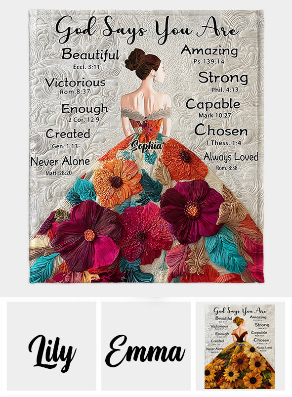 Dieu dit que tu es assez - Couverture chrétienne personnalisée