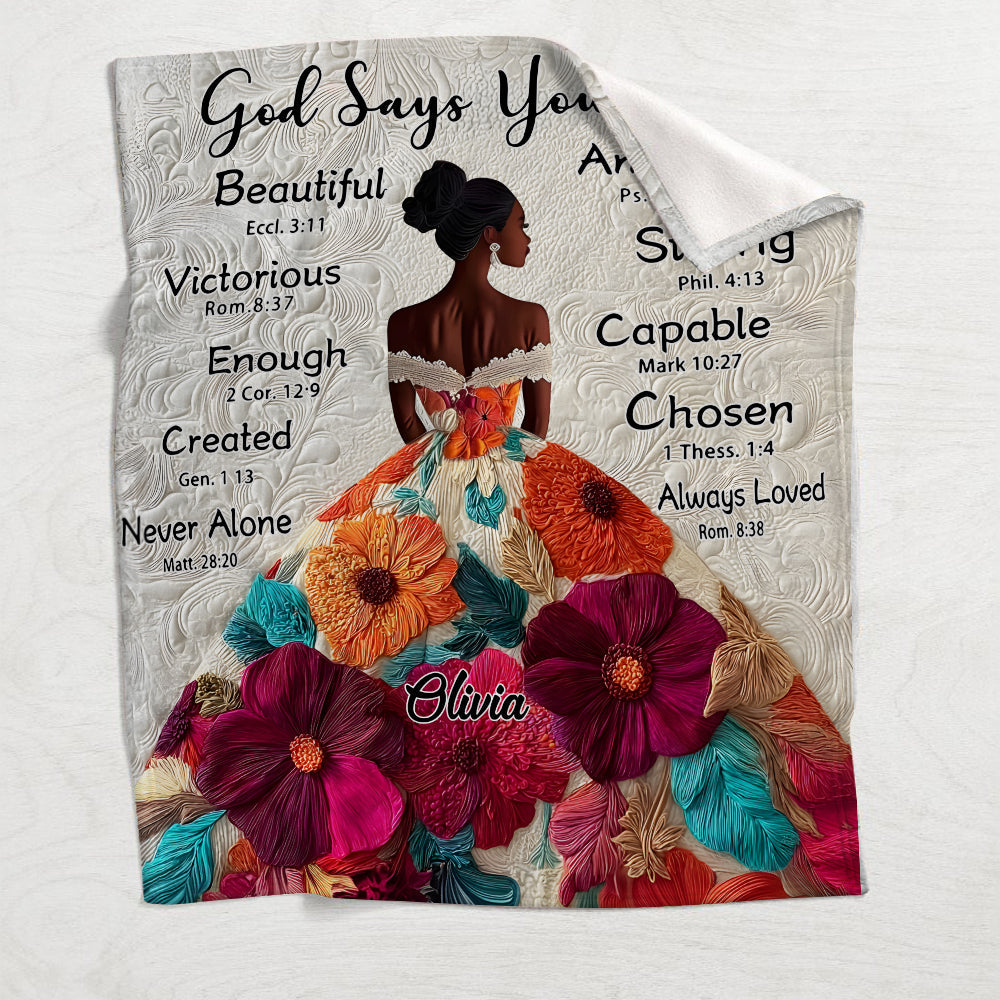 Dieu dit que tu es - Couverture afro-américaine personnalisée