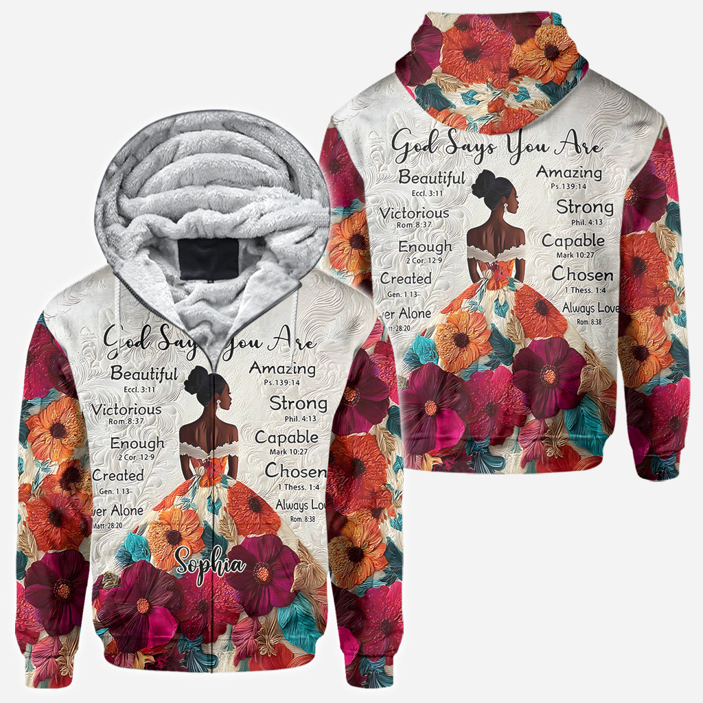 Dieu dit que tu es - T-shirt personnalisé afro-américain intégral