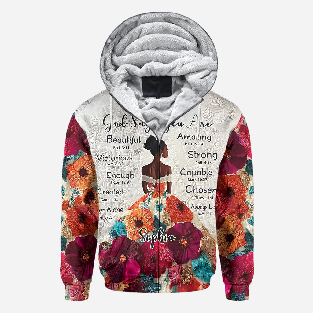 Dieu dit que tu es - T-shirt personnalisé afro-américain intégral