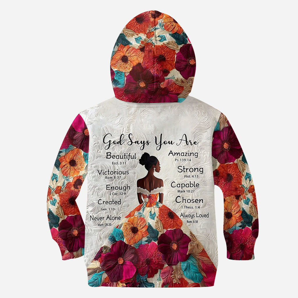 Dieu dit que tu es - T-shirt personnalisé afro-américain intégral