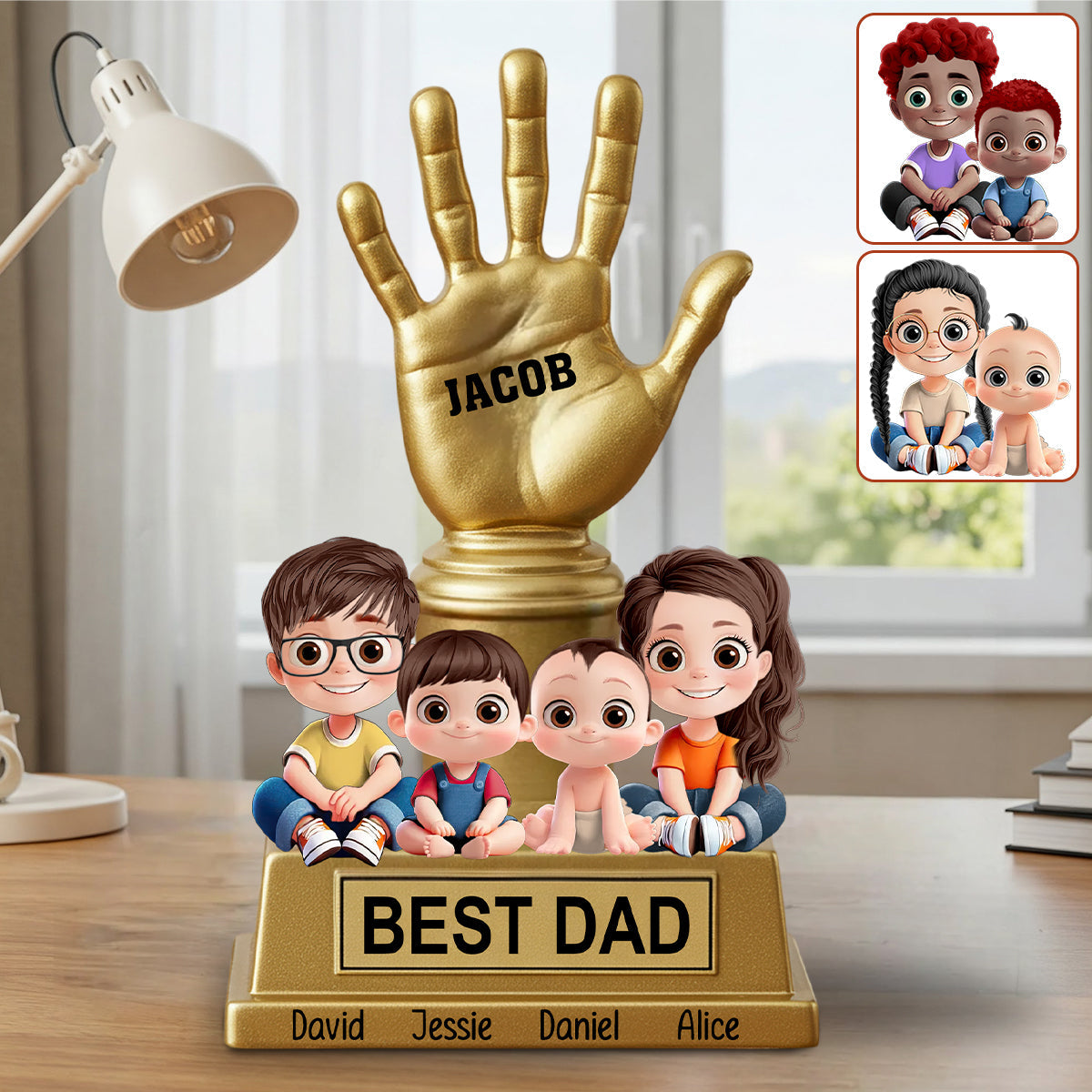 Best Dad, Grandpa, Uncle - Personalized Father Custom Shaped Acrylic Plaque