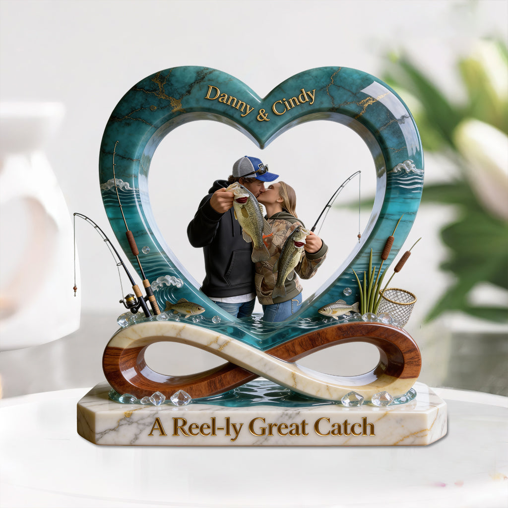 A Reel-ly Great Catch - Personalized Fishing Custom Shaped Acrylic Plaque