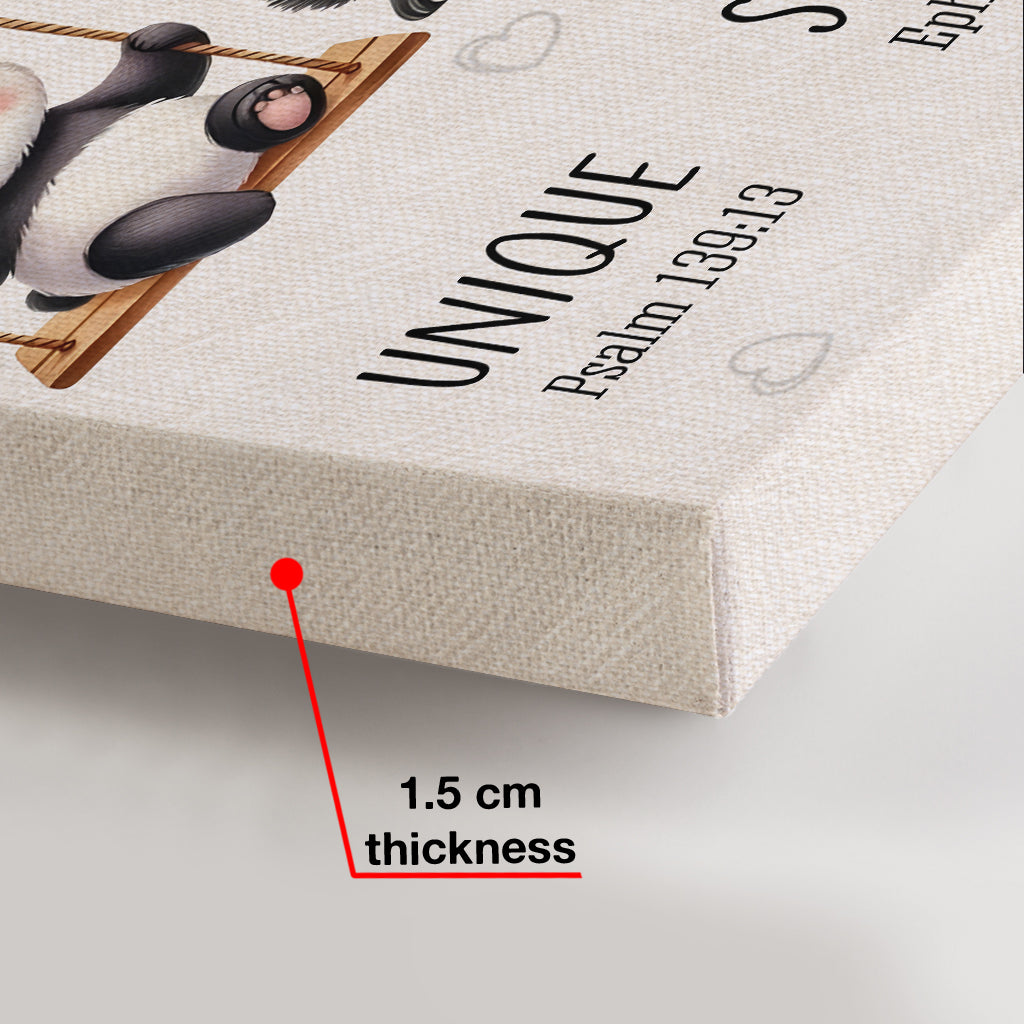 God Says You Are - Personalized Panda Lover Canvas And Poster