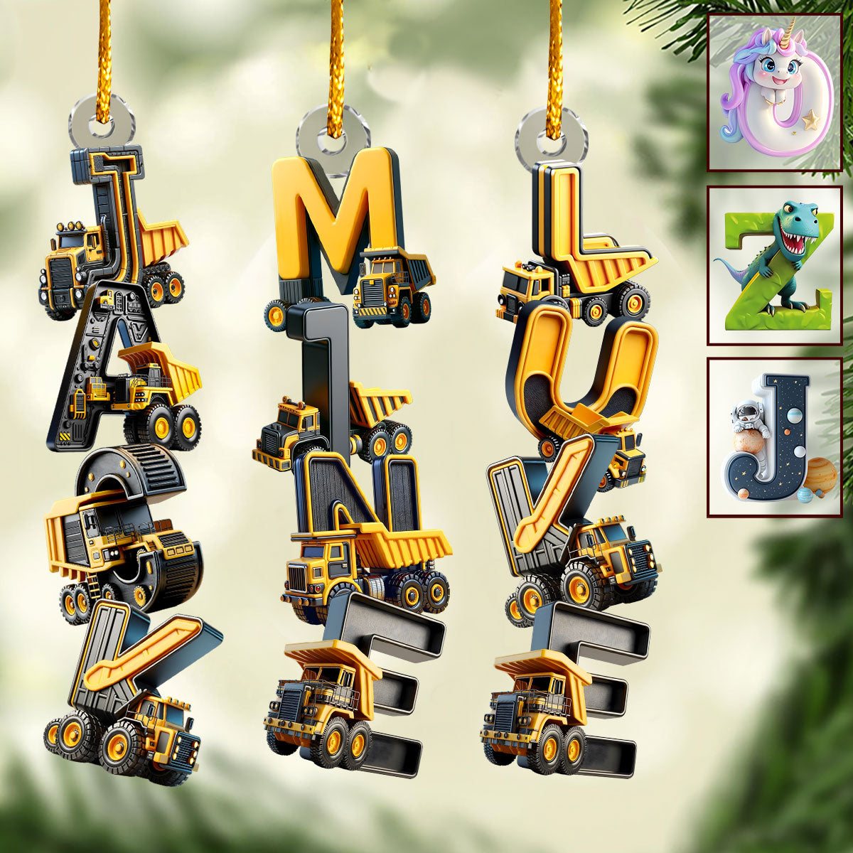 Cadeau de Noël idéal pour les enfants - Ornement transparent personnalisé pour enfants