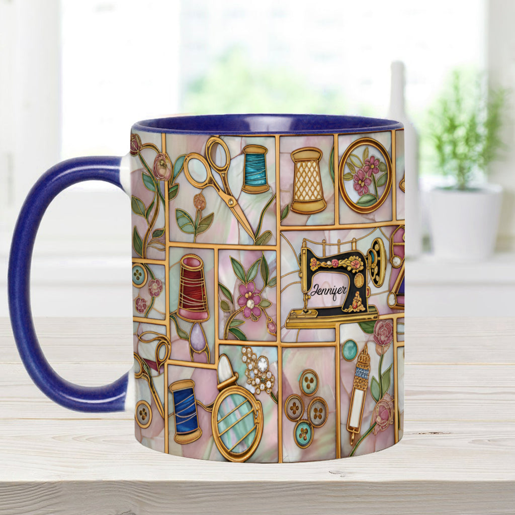 Mug personnalisé « Juste une fille qui adore coudre »