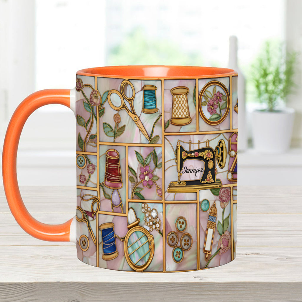 Mug personnalisé « Juste une fille qui adore coudre »